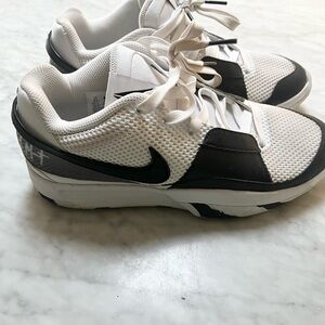 Nike White and Black JA MORANT Athletic Shoes